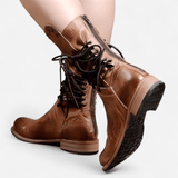 Québec Élégance Isabelle - Bottes à lacets en cuir élégantes et confortables