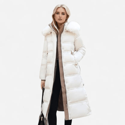 Lilia - Luxueuse parka d'hiver avec col en fausse fourrure