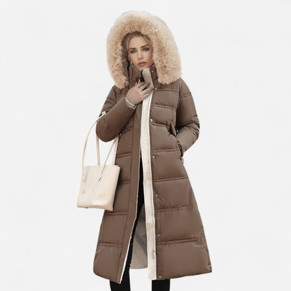 Québec Élégance Jacket & Coats Lilia - Luxueuse parka d'hiver avec col en fausse fourrure