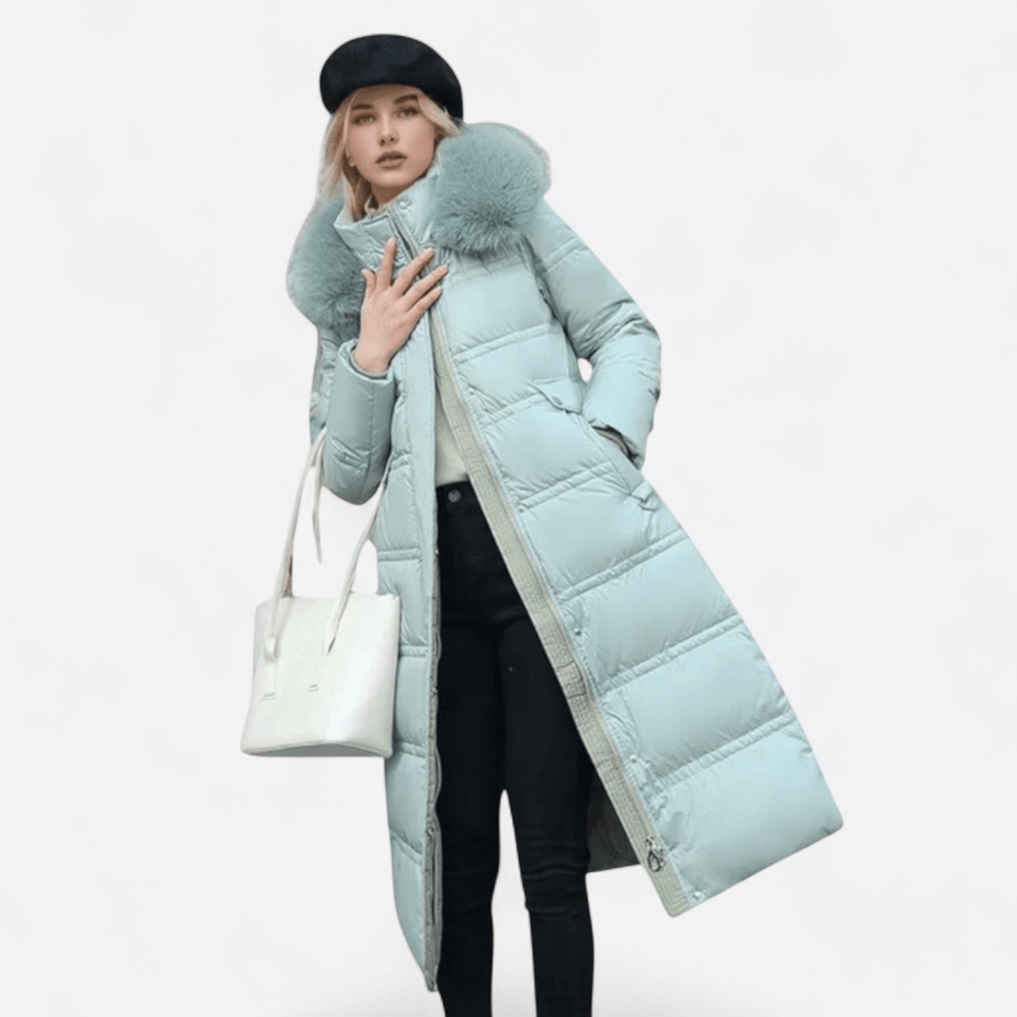 Lilia - Luxueuse parka d'hiver avec col en fausse fourrure