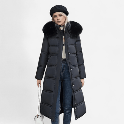 Québec Élégance Jacket & Coats Lilia - Luxueuse parka d'hiver avec col en fausse fourrure