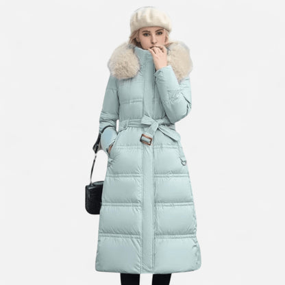 Lilia - Luxueuse parka d'hiver avec col en fausse fourrure