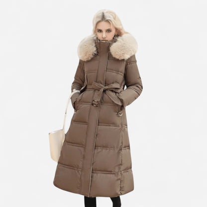 Lilia - Luxueuse parka d'hiver avec col en fausse fourrure