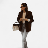 Québec Élégance Jacket Suzy - Élégant blazer en daim avec fermeture à bouton