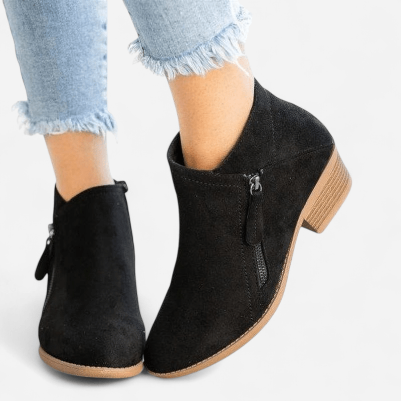 Québec Élégance Kleidung & Accessoires Annabel - Bottes orthopédiques en cuir pour un style élégant
