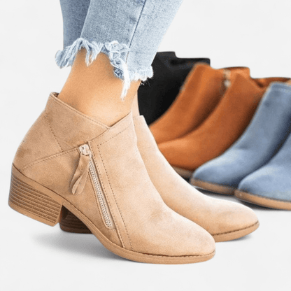 Québec Élégance Kleidung & Accessoires Annabel - Bottes orthopédiques en cuir pour un style élégant