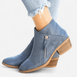 Québec Élégance Kleidung & Accessoires Annabel - Bottes orthopédiques en cuir pour un style élégant