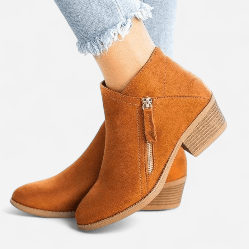 Québec Élégance Kleidung & Accessoires Annabel - Bottes orthopédiques en cuir pour un style élégant