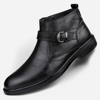 Québec Élégance Leather Shoes Jameson - Bottines Ranger en cuir élégantes et durables