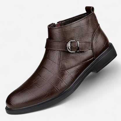 Québec Élégance Leather Shoes Jameson - Bottines Ranger en cuir élégantes et durables