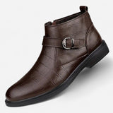Québec Élégance Leather Shoes Jameson - Bottines Ranger en cuir élégantes et durables