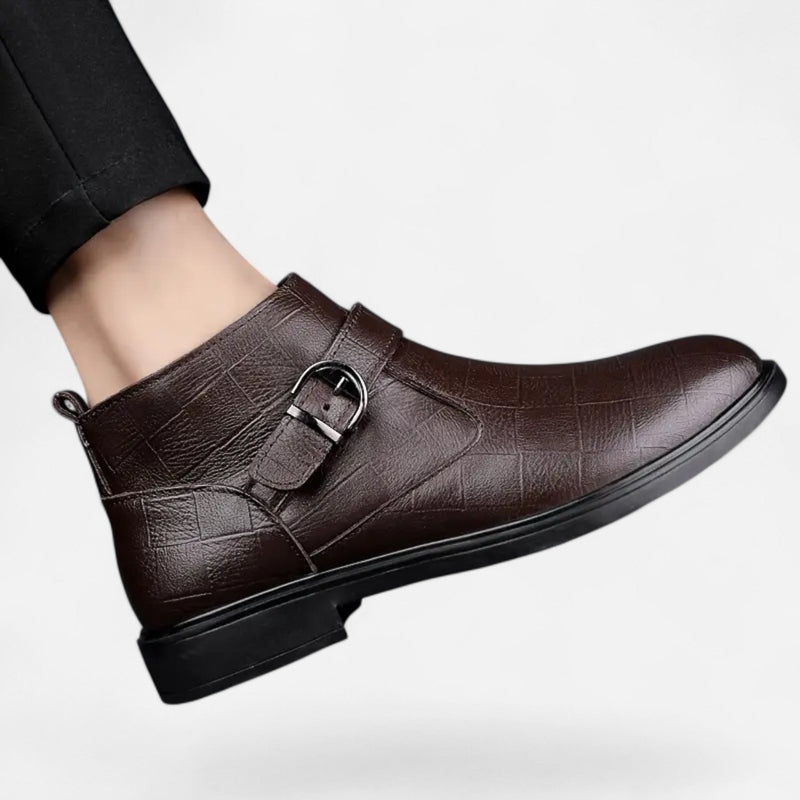 Québec Élégance Leather Shoes Jameson - Bottines Ranger en cuir élégantes et durables