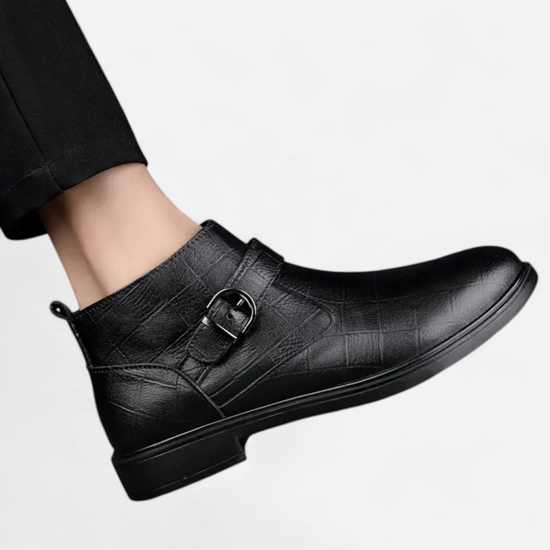 Québec Élégance Leather Shoes Jameson - Bottines Ranger en cuir élégantes et durables