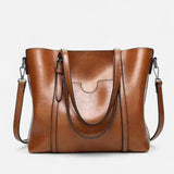 Québec Élégance Leather bags Hazel - Sac fourre-tout élégant en matériau doux et spacieux