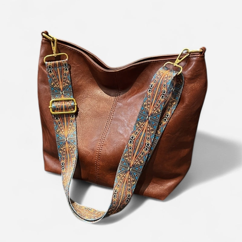 Québec Élégance Leather bags Ruby - Sac en cuir élégant avec compartiments pratiques