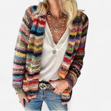 Mary - Cardigan rayé élégant et confortable pour l'automne