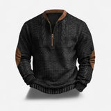 Andrei - Sweat zippé géométrique au style rétro et décontracté