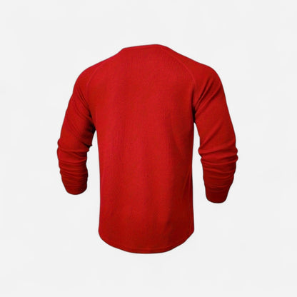 Québec Élégance Men Shirt Mason - Chemise décontractée à manches longues côtelées