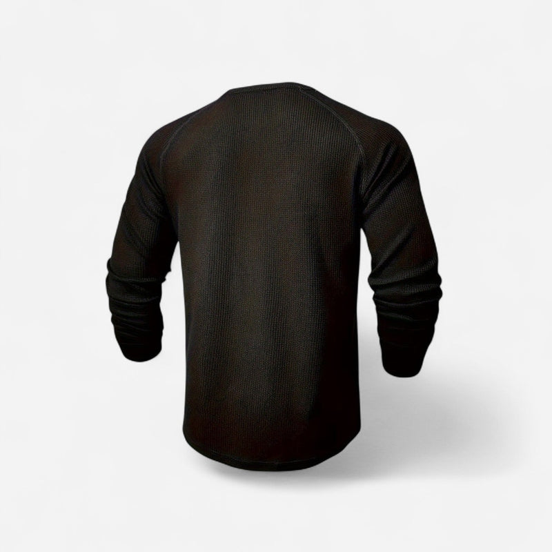 Québec Élégance Men Shirt Mason - Chemise décontractée à manches longues côtelées