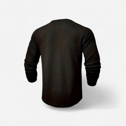 Québec Élégance Men Shirt Mason - Chemise décontractée à manches longues côtelées