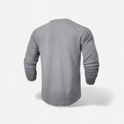 Québec Élégance Men Shirt Mason - Chemise décontractée à manches longues côtelées