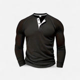 Québec Élégance Men Shirt Mason - Chemise décontractée à manches longues côtelées