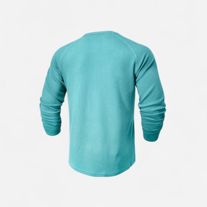 Québec Élégance Men Shirt Mason - Chemise décontractée à manches longues côtelées