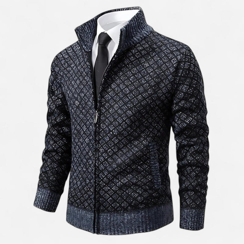 Québec Élégance Mens Sweater Ortans - Veste d'extérieur chic pour hommes avec style moderne