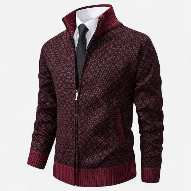 Québec Élégance Mens Sweater Ortans - Veste d'extérieur chic pour hommes avec style moderne