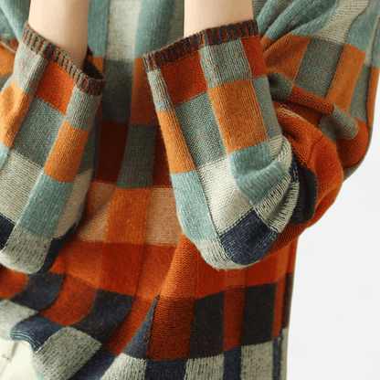 Québec Élégance New Arrivals Sanne - Dolcevita patchwork en cachemire couture élégant