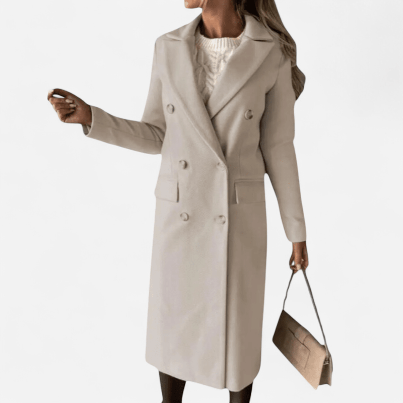 Québec Élégance Selene - Chic trench en laine pour un style élégant