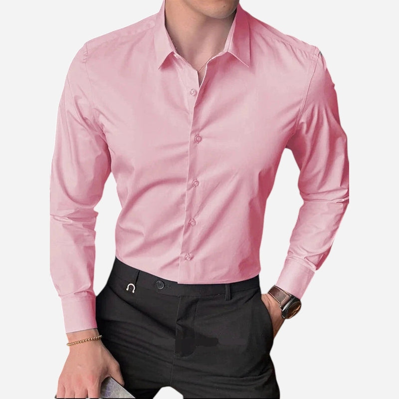 Québec Élégance Shirt Hugo - Chemise classique à manches longues en coton élégant