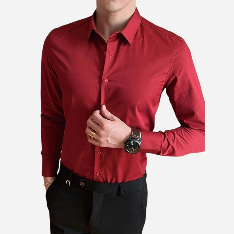 Québec Élégance Shirt Hugo - Chemise classique à manches longues en coton élégant