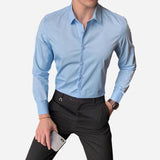 Québec Élégance Shirt Hugo - Chemise classique à manches longues en coton élégant
