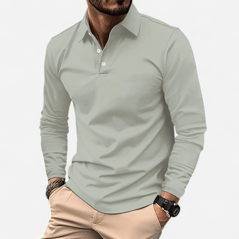 Québec Élégance Shirt Ralph - Polo décontracté à manches longues en polyester premium