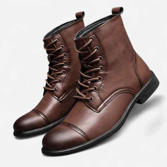 Québec Élégance Shoes Claude - Bottines en cuir véritable élégantes et durables