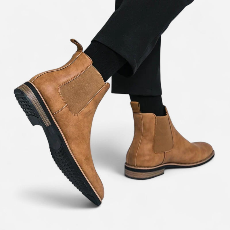Québec Élégance Shoes Cosmo - Bottines Chelsea en cuir haut de gamme pour un style élégant