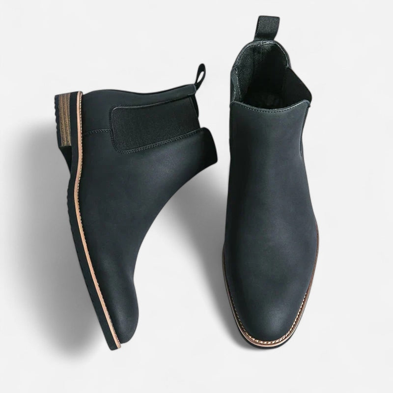 Québec Élégance Shoes Cosmo - Bottines Chelsea en cuir haut de gamme pour un style élégant