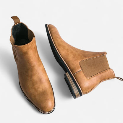 Québec Élégance Shoes Cosmo - Bottines Chelsea en cuir haut de gamme pour un style élégant