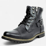 Québec Élégance Shoes Damon - Bottines en cuir à lacets élégantes et confortables