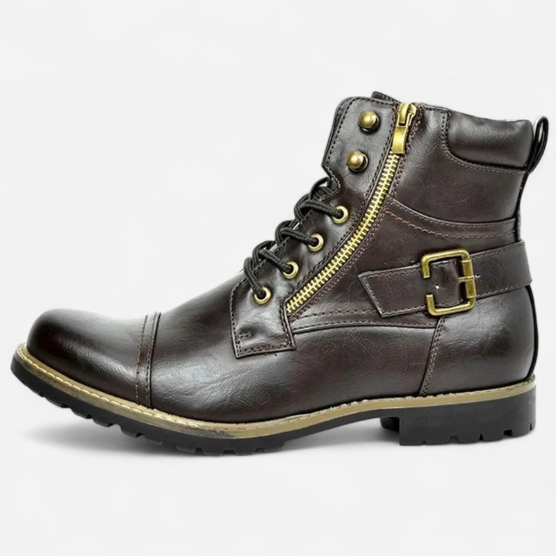 Québec Élégance Shoes Damon - Bottines en cuir à lacets élégantes et confortables