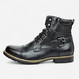 Québec Élégance Shoes Damon - Bottines en cuir à lacets élégantes et confortables