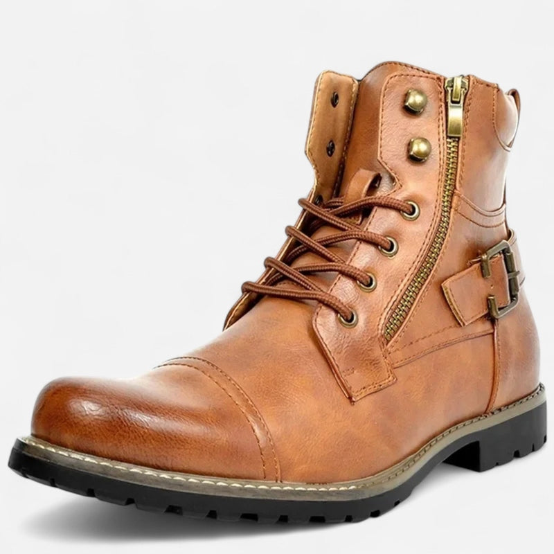 Québec Élégance Shoes Damon - Bottines en cuir à lacets élégantes et confortables