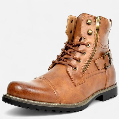 Québec Élégance Shoes Damon - Bottines en cuir à lacets élégantes et confortables