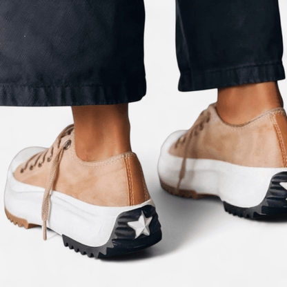 Québec Élégance Shoes Marley - Baskets en cuir à plateforme au style tendance