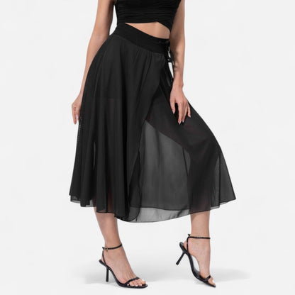 Québec Élégance Skirts Emma - Jupe midi taille haute flatteuse pour femme, élégante et confortable