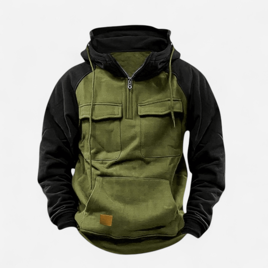 Québec Élégance Sweater Adrian - Hoodie d'extérieur colorblock confortable et tendance