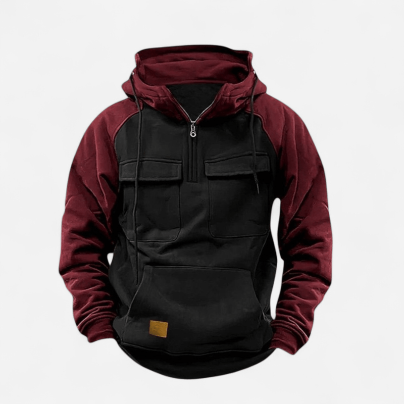 Québec Élégance Sweater Adrian - Hoodie d'extérieur colorblock confortable et tendance