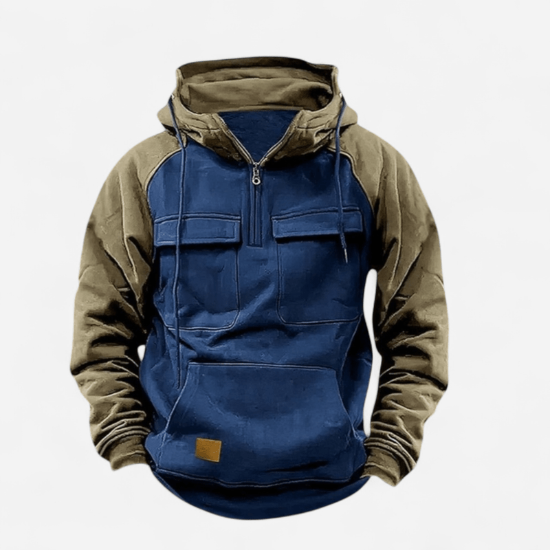 Québec Élégance Sweater Adrian - Hoodie d'extérieur colorblock confortable et tendance