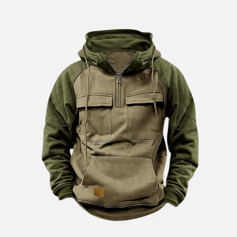 Québec Élégance Sweater Adrian - Hoodie d'extérieur colorblock confortable et tendance